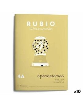 Caderno quadriculado Rubio Nº4A A5 Espanhol 20 Folhas (10 Unidades)