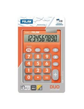 Calculadora Milan DUO Laranja 14,5 x 10,6 x 2,1 cm