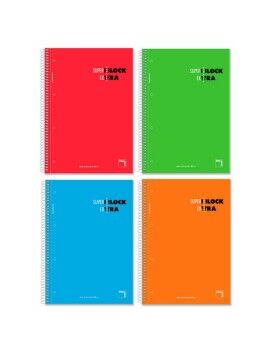 Conjunto de cadernos Pacsa Superblock Extra 4 Peças Multicolor A4 120 Folhas