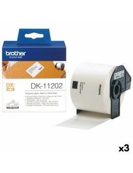 Etiquetas para Impressora Brother DK-11202 Preto/Branco 62 x 100 mm (3 Unidades)
