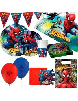 Conjunto Artigos de Festa Spider-Man 66 Peças