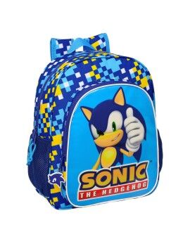 Mochila Escolar Sonic Speed 32 x 38 x 12 cm Azul