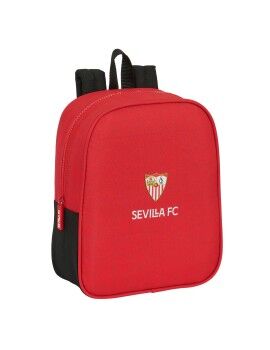 Mochila Escolar Sevilla Fútbol Club Preto Vermelho 22 x 27 x 10 cm
