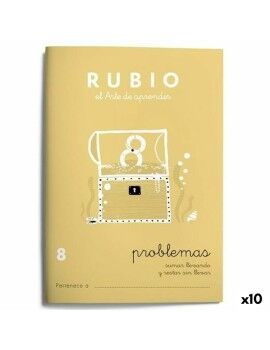 Caderno quadriculado Rubio Nº 8 A5 Espanhol 20 Folhas (10 Unidades)