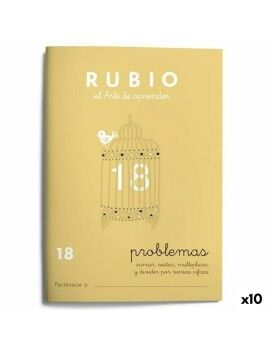 Caderno quadriculado Rubio Nº 18 A5 Espanhol 20 Folhas (10 Unidades)