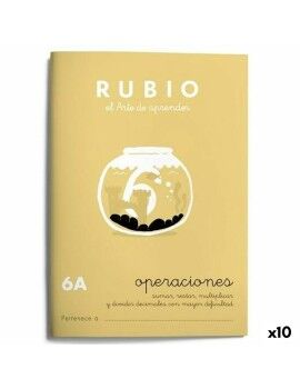 Caderno quadriculado Rubio Nº 6A A5 Espanhol 20 Folhas (10 Unidades)