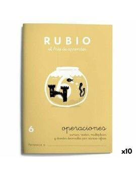 Caderno quadriculado Rubio Nº 6 A5 Espanhol 20 Folhas (10 Unidades)