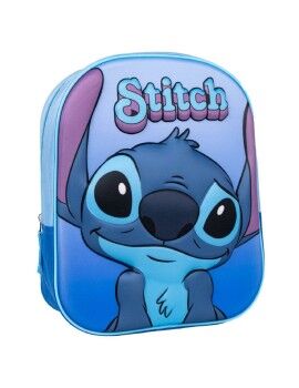 Mochila Escolar 3D Stitch Azul 25 x 31 x 10 cm
