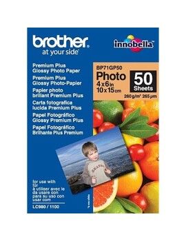 Papel Fotográfico Brilhante Brother BP71GP50 10 x 15 cm 50 Folhas (50 Unidades)