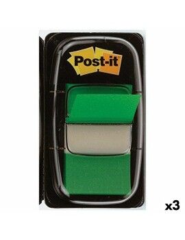 Notas Adesivas Post-it Index 25 x 43 mm Verde (3 Unidades)