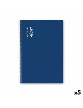 Caderno ESCOLOFI Azul Din A4 100 Folhas (5 Unidades)